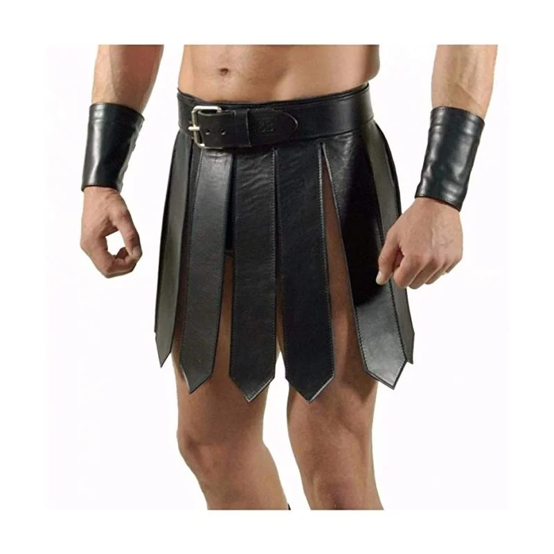 Gladiator Leather Kilt For Men
