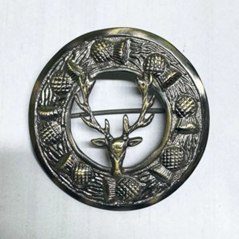 Antique Stag Head Brooch