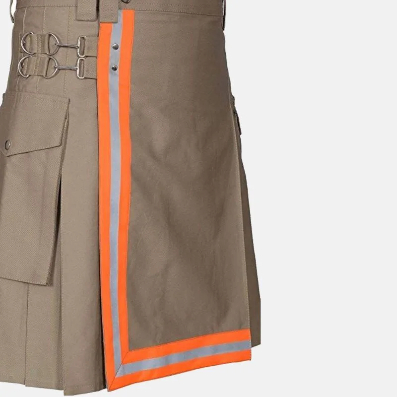 Khaki Firefighter Utility Kilt