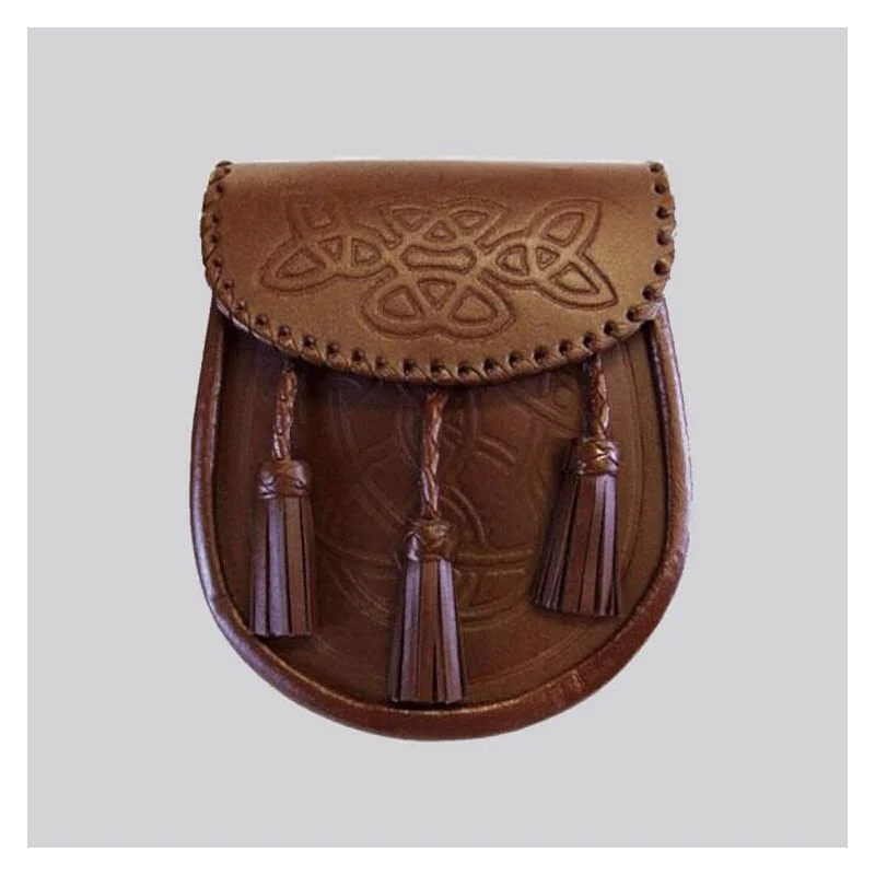 Celtic Brown Leather Sporran