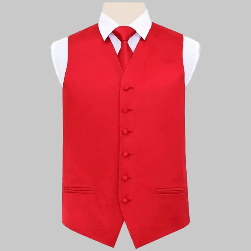 Red Waistcoat For Men