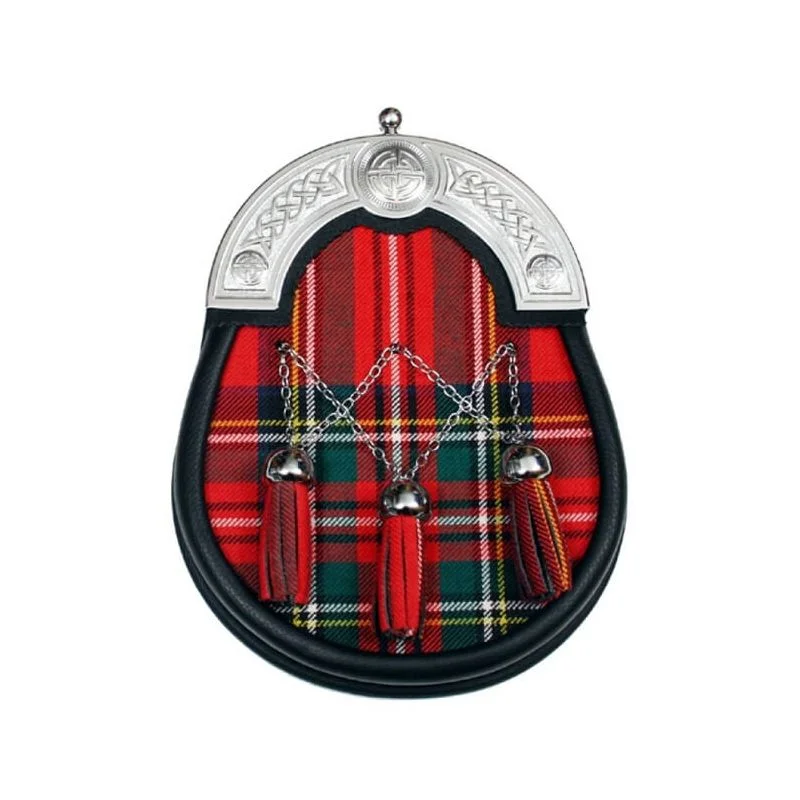Royal Stewart Tartan Sporran for Scottish Outfits