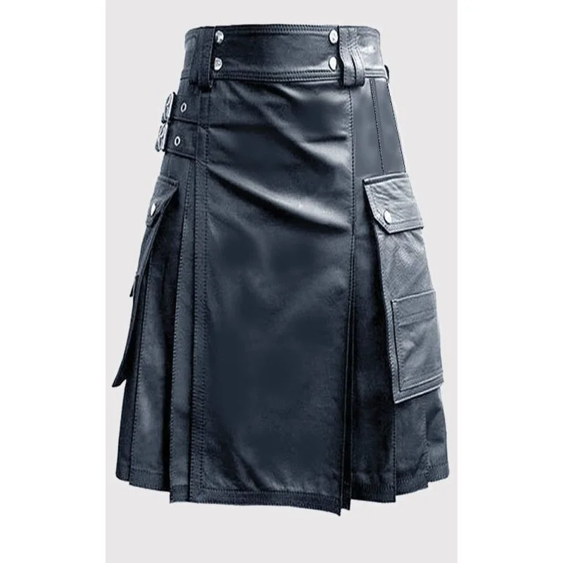 Handmade Real Leather Kilt