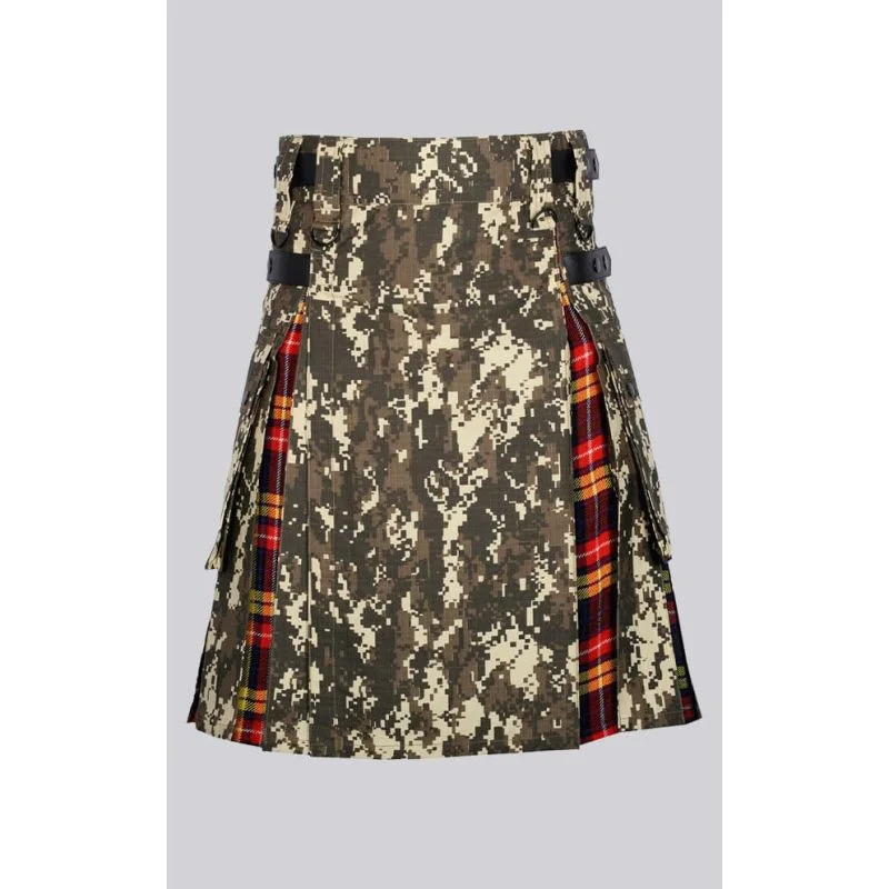 Digital Camo Hybrid Tartan Cargo Kilt