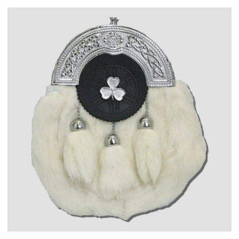 Shamrock Targe White Rabbit Sporran