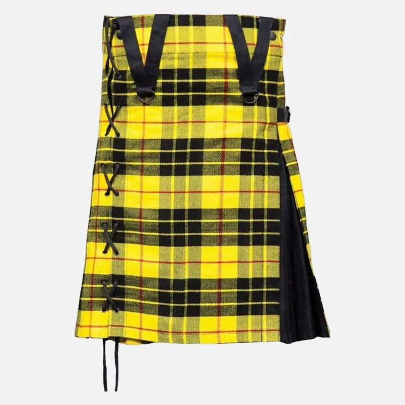 Modern tartan Box Pleated Hybrid Kilt
