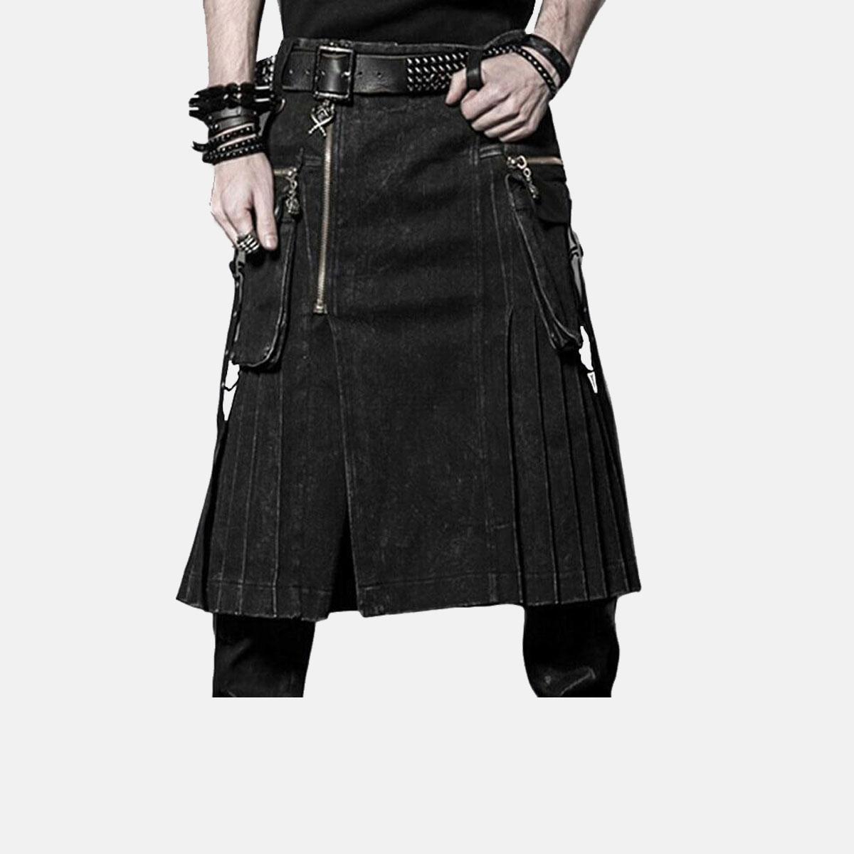 Punk Rave Denim Kilt