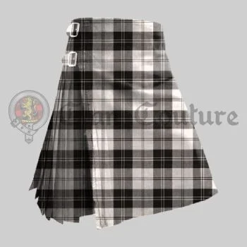 Erskine Black & White Tartan Kilt