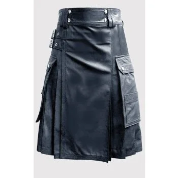 Handmade Real Leather Kilt