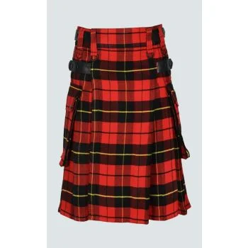 Tartan Utility Kilt With Cargo Pockets