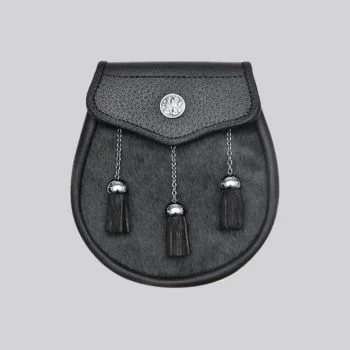 Black Calfskin Celtic Boss Sporran