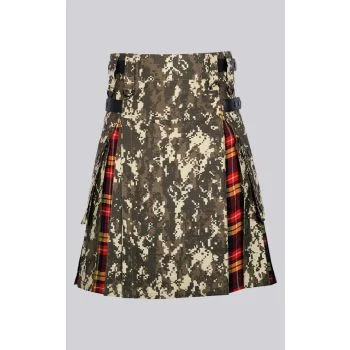 Digital Camo Hybrid Tartan Cargo Kilt