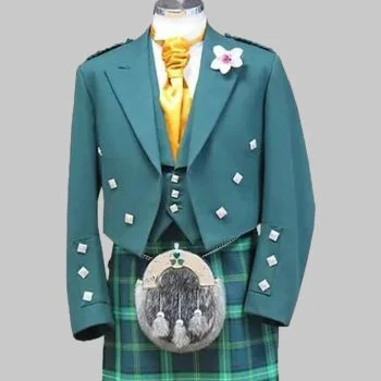 Bottle Green Prince Charlie Jacket Vest