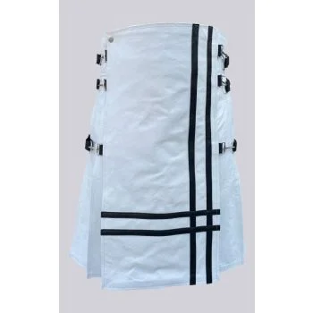 White Leather Kilt