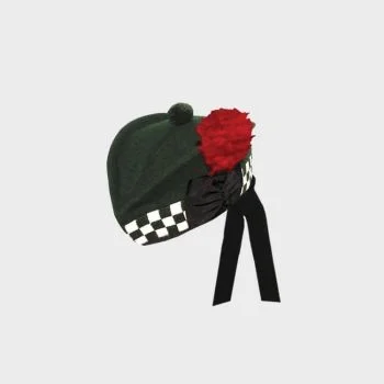 Pure Wool Dark Green Glengarry Hat