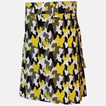 Camo Utility Kilt With Detachable Pocket