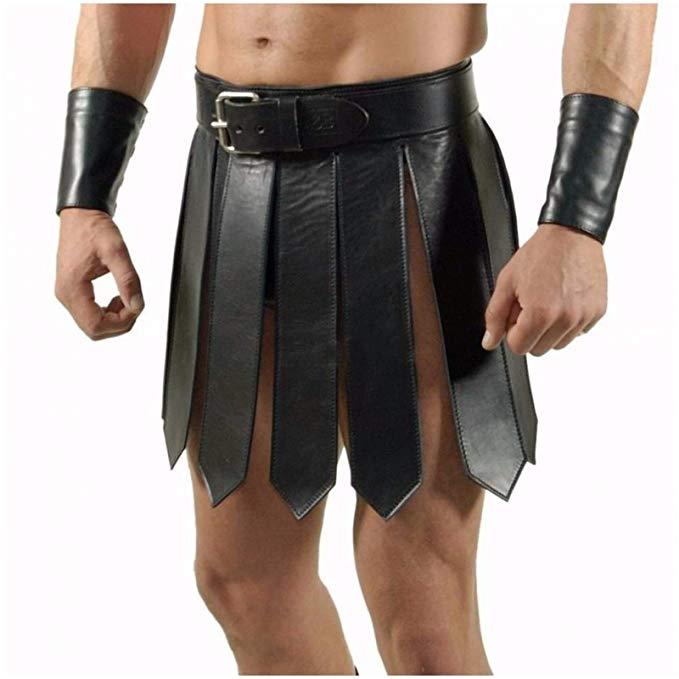 Gladiator Leather Kilt For Men