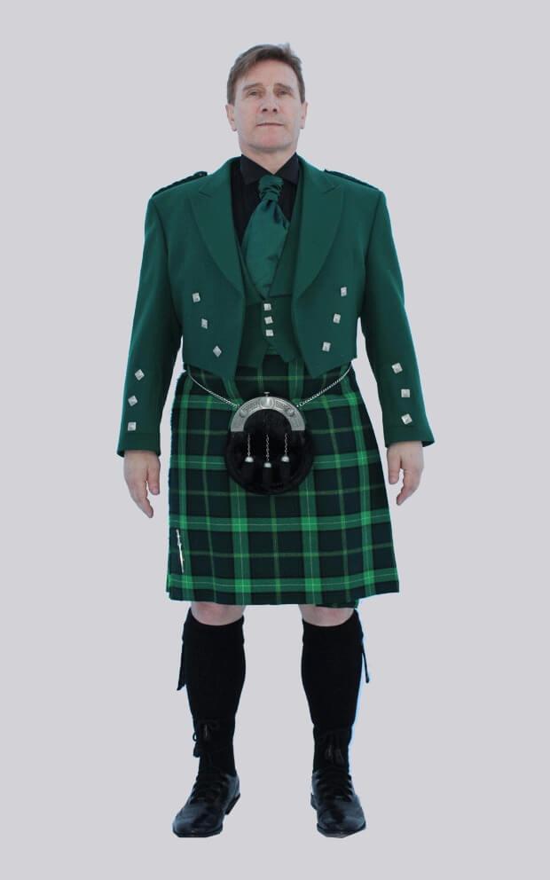 Green Prince Charlie Kilt outfit