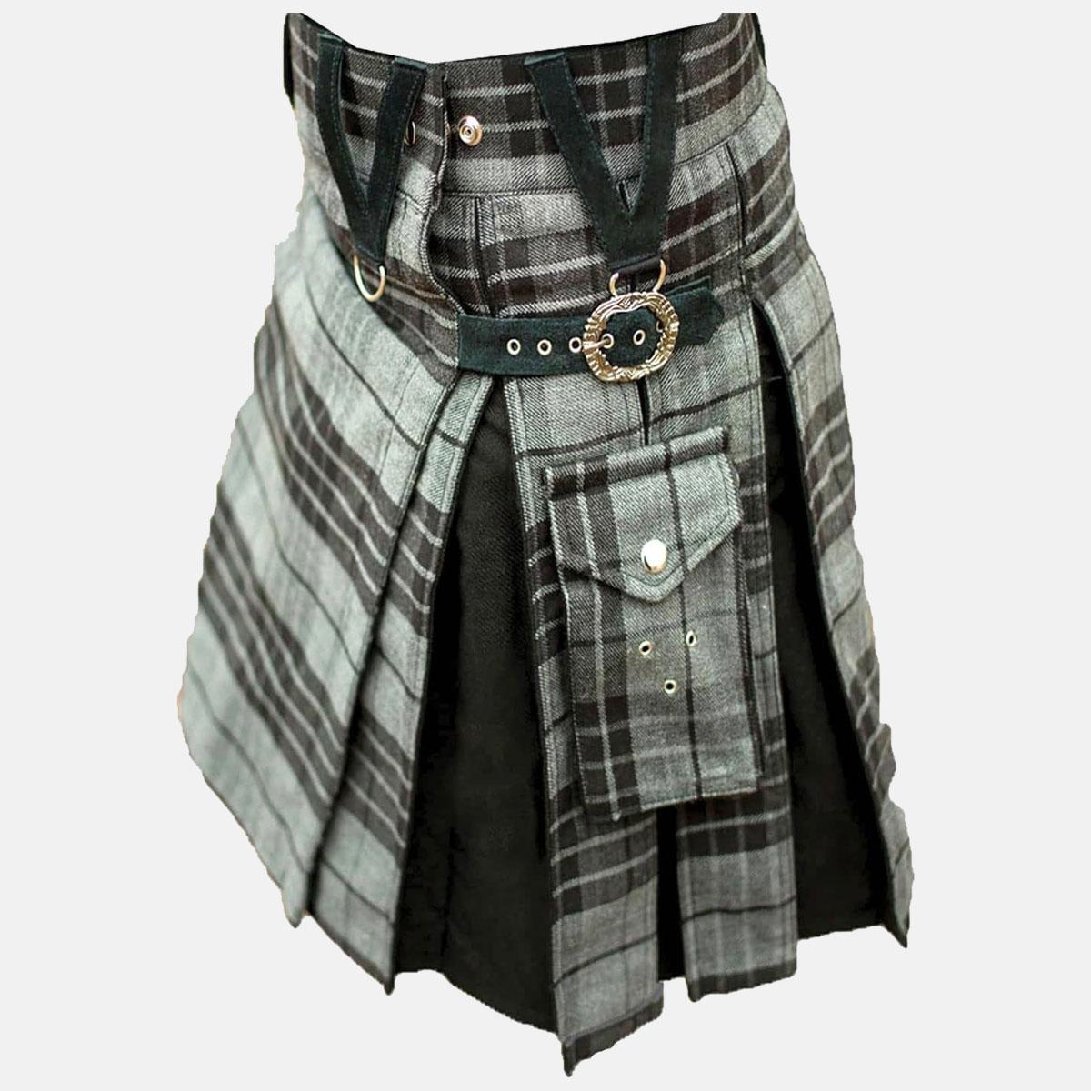 Modern Box Pleated Hybrid Kilt