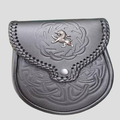 Lion Rampant Leather Sporran