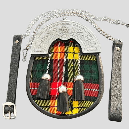 Buchanan Tartan Sporran with Chain