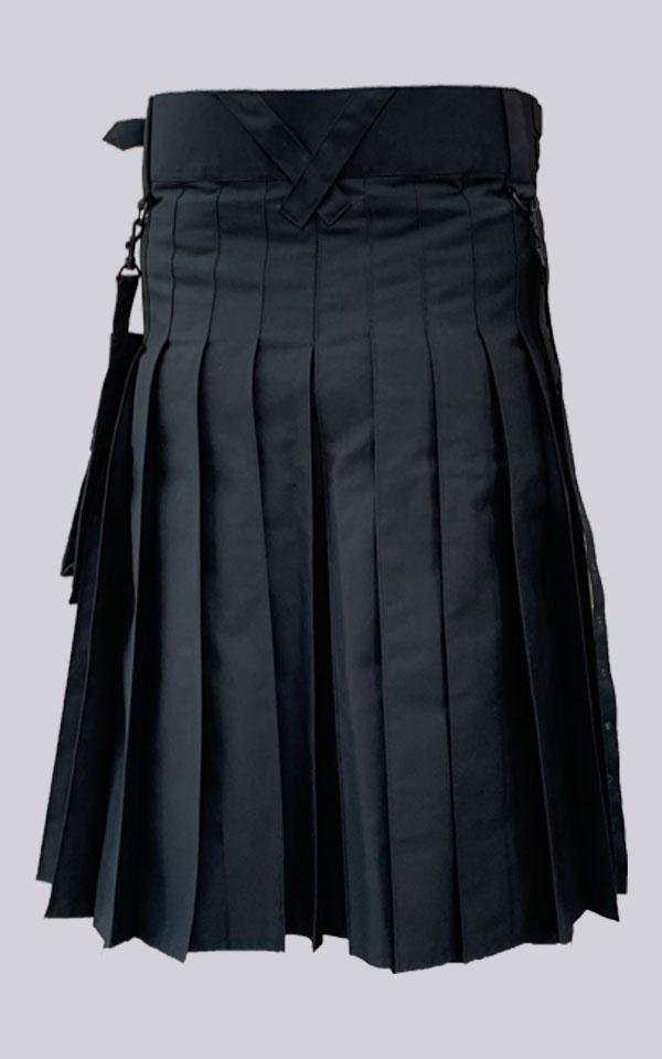 Modern Black Utility Kilt