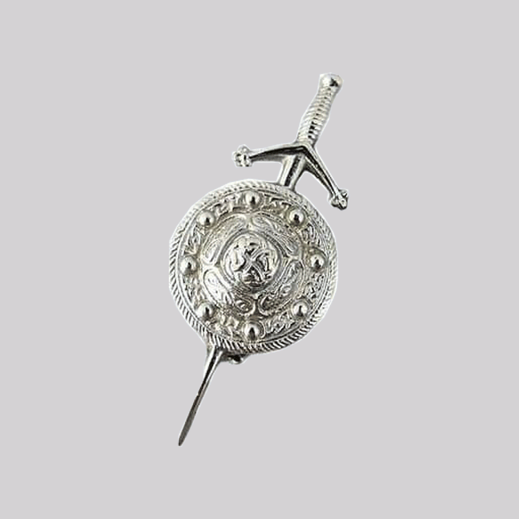 Sword Shield Kilt Pin