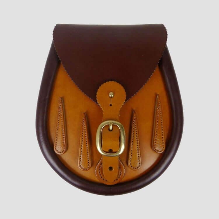 Tan Teardrop Lomond Sporran for Highland Wear