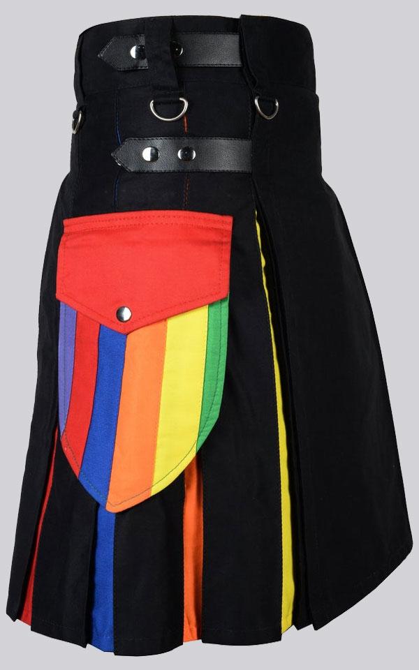 LGBT Pride Kilt, Hybrid Utility Kilt, Men's Kilts