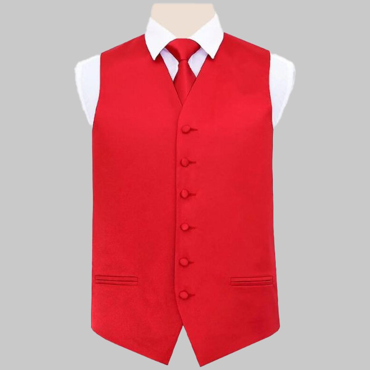 Red Waistcoat For Men