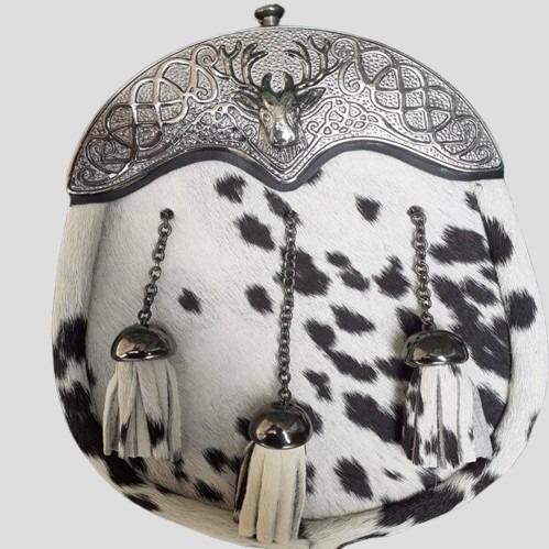 Full Dress Seal Skin Cantle Enamel Sporran