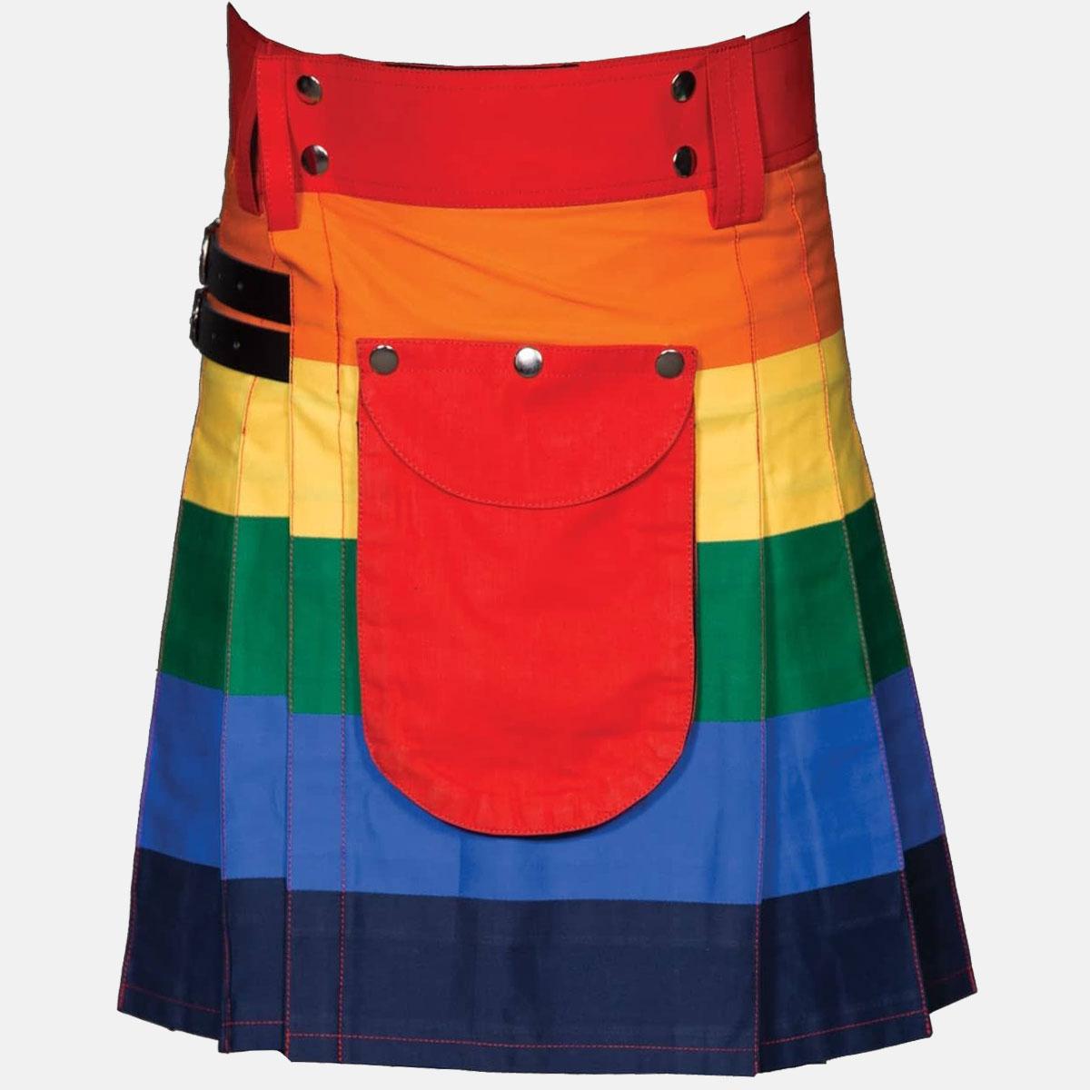 Lgbt Rainbow Hybrid Kilt