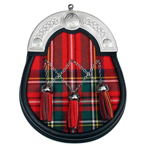 Royal Stewart Tartan Sporran for Scottish Outfits