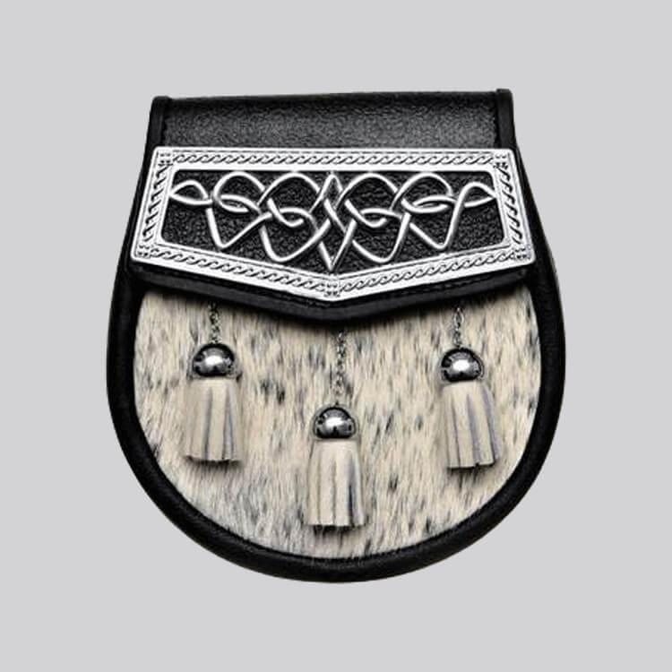 Calfskin Celtic Plate Sporran