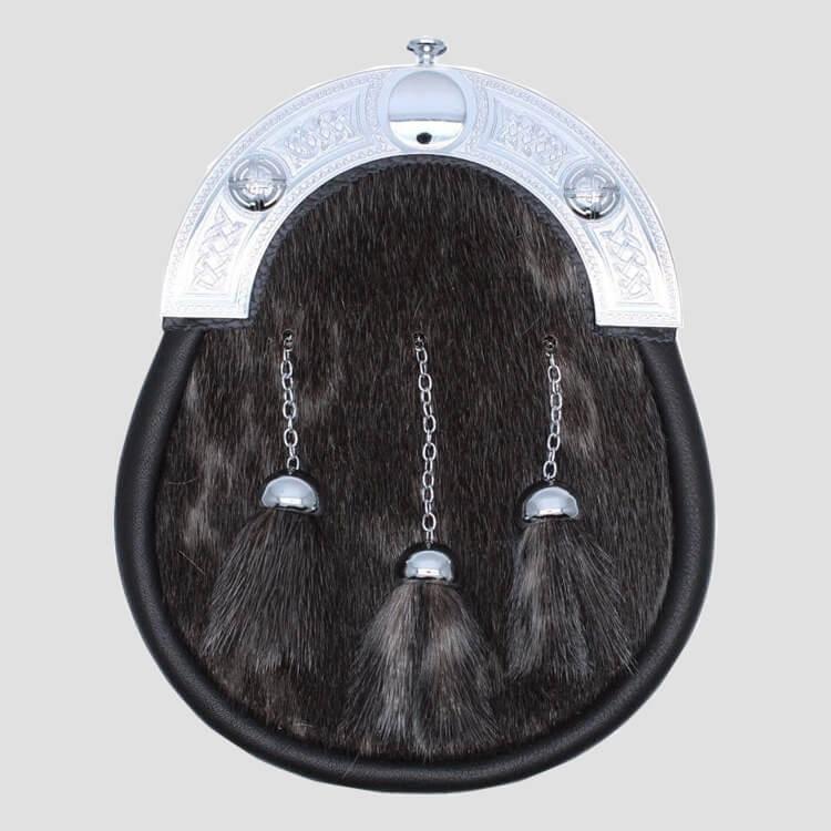 Luxury Chocolate Sealskin Sporran for Formal Events