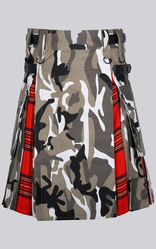 Arban Camo Hybrid Tartan Cargo Kilt
