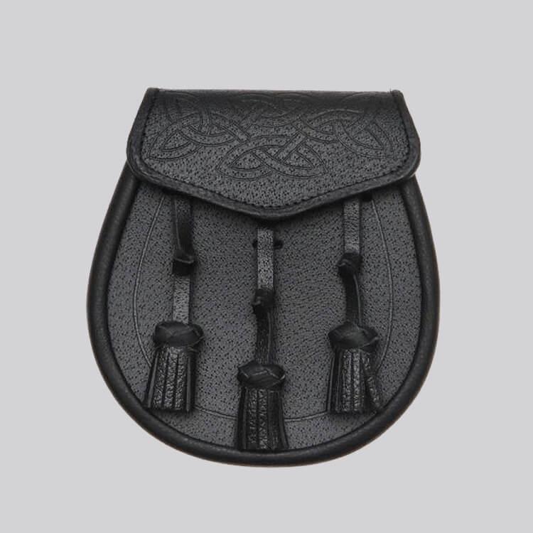 Black Leather Celtic Knot Sporran