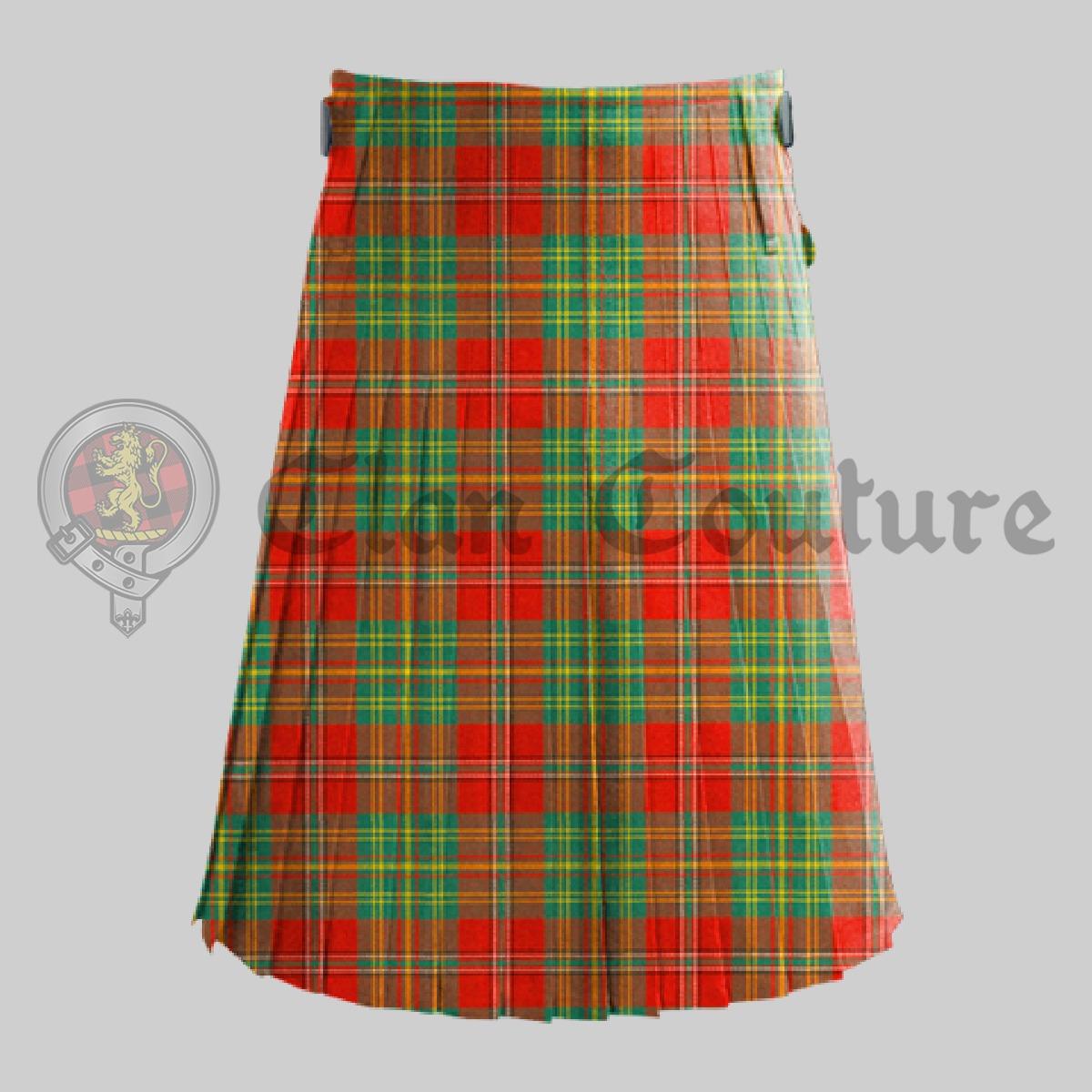 Leask Ancient Tartan Kilt, Kilt For Men , Scottish Wear