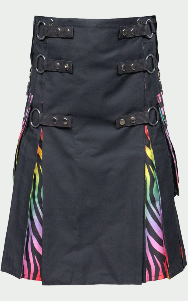 New Rainbow Tiger Striped Kilt