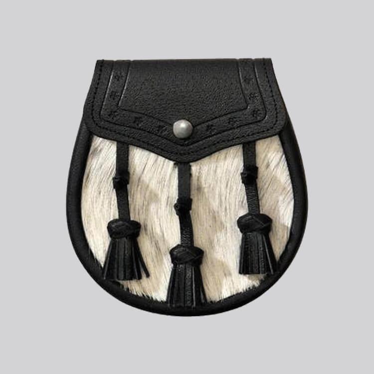 Calfskin Leather Tassel Sporran for Highland Dress