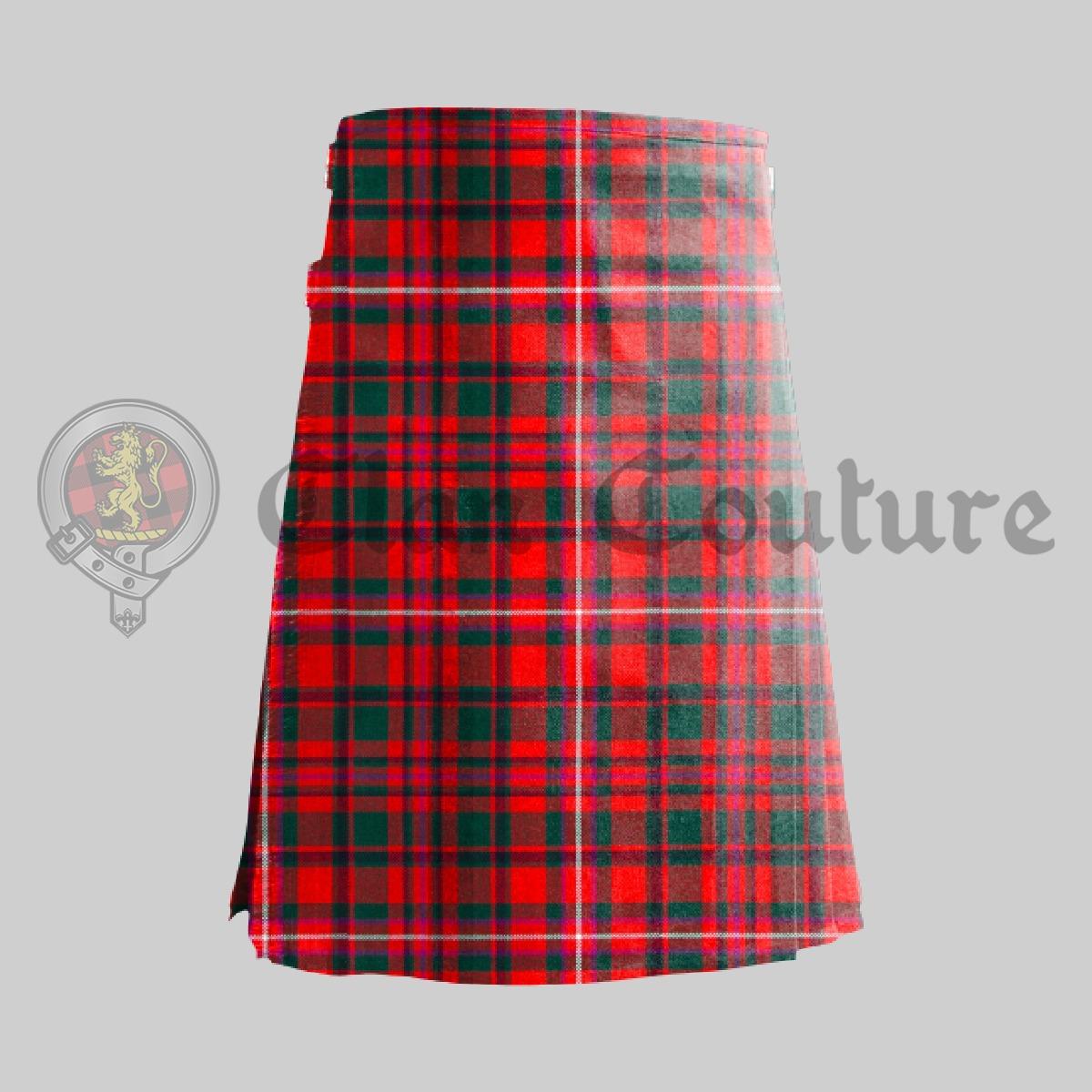 MacKinnon Red Modern Tartan Kilt, Kilt For Men , Heritage Wear