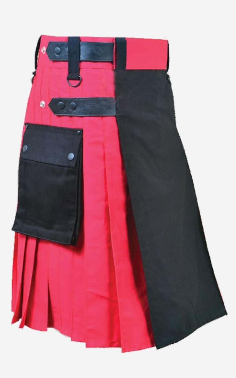 Double Tone Utiltiy Kilt With Leather Straps