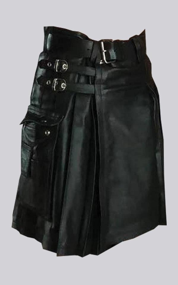 Mens Leather Kilt