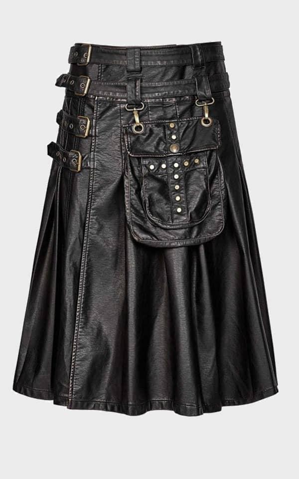 Cowhide Leather Gothic Kilt