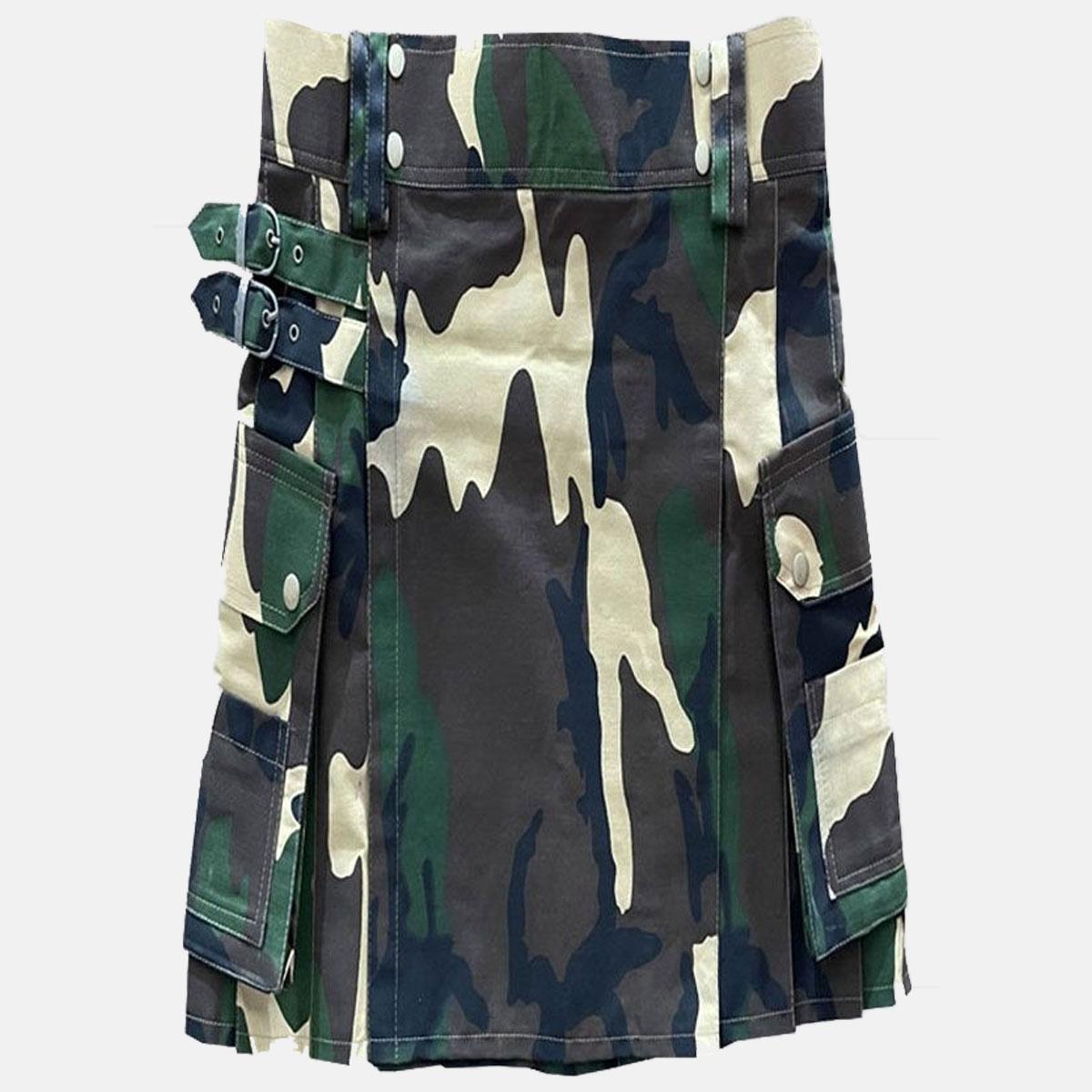 New Woodlcamo Kilt For Men