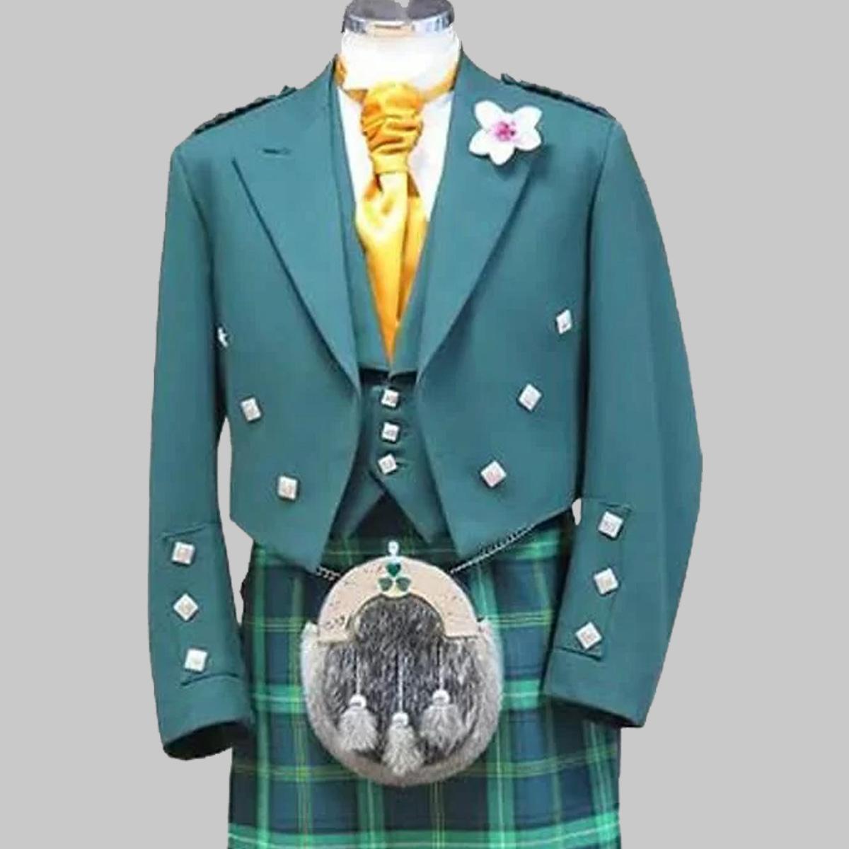 Bottle Green Prince Charlie Jacket Vest