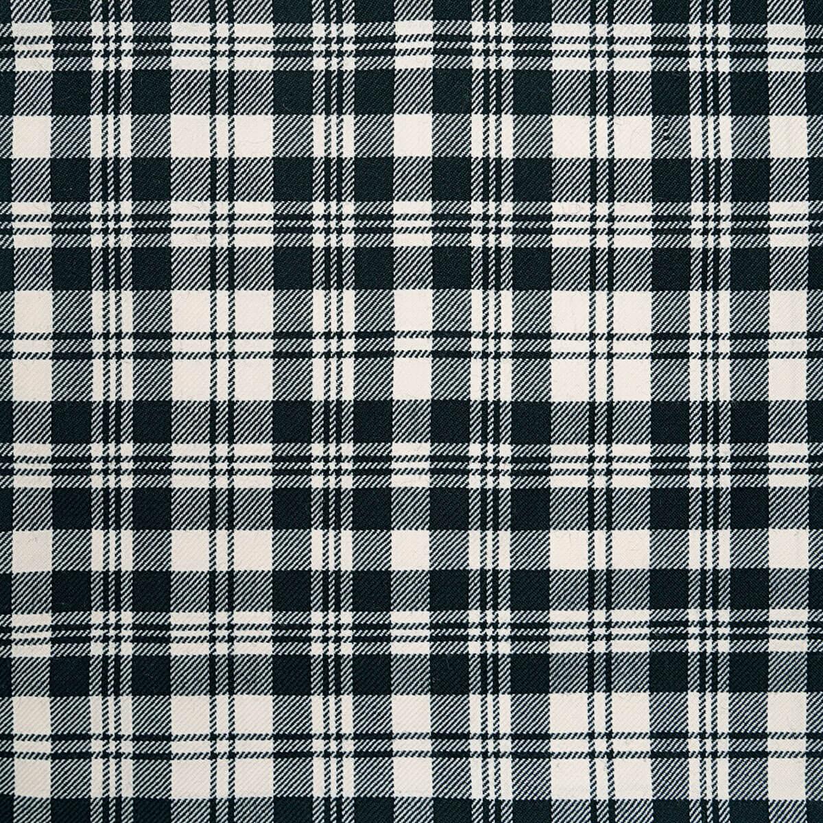 Scott Black & White Modern Tartan Fabric