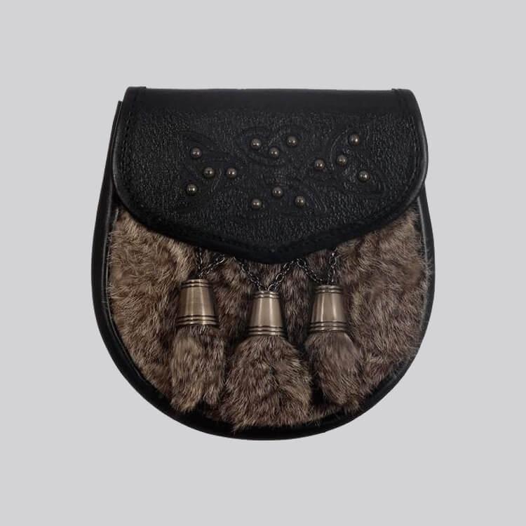 Gray Rabbit Fur Dress Sporran