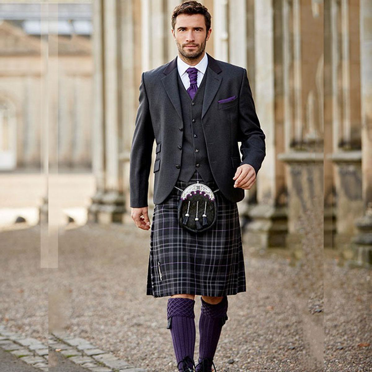 Tartan Kilt with Argyll Jacket for Formal Scottish Attire