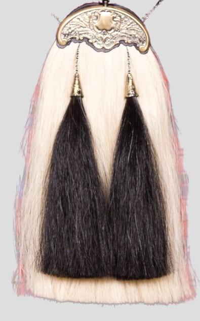 White Black Horsehair Sporran